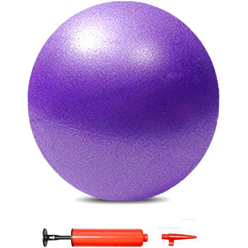 Dzotmyn QISHOP Mini Pilates 6 inch Exercise Ball for Yoga,Small Pilates Core Training and Physical Therapy, Improves Balance Home & Gym & Office with Pump(Purple)