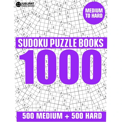 Jubliant Puzzle Book 1000 Sudoku Puzzles 500 Medium & 500 Hard: Medium to Hard Sudoku Puzzle Book for Adults with Answers