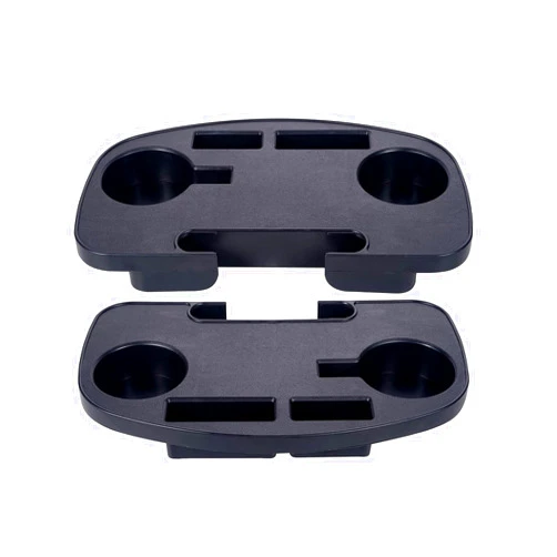 Hanperal 2Pack Zero Gravity Chair Cup Holder for Zero Gravity Chair, Upgraded Version Cup Holder, Universal Clip On Chair Table with Mobile Device Slot and Snack Tray/Black