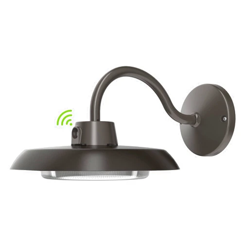 TIERONE 35W LED Gooseneck Barn Light 8 Inch Outdoor Farmhouse Wall Light with Dusk to Dawn Photocell Pole/Wall Mounted Area Light for Barn Garage Yard Warehouse 120VAC 4000K 3100LM UL Listed IP65 Dark Bronze