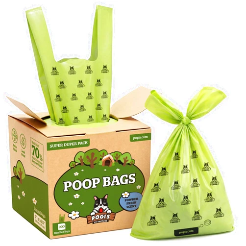 Pogi's Pet Supplies Pogi’s Dog Poop Bags with Handles – Extra-Thick, Leak-Proof, Large, Fresh Scent, 900-Count