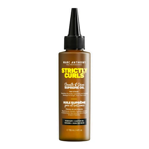Marc Anthony Nourishing Scalp & Hair Supreme Oil, Strictly Curls - Adds Shine, Reduces Frizz and Breakage - For Curly Hair - Rosemary, Castor Oil - 4 fl oz