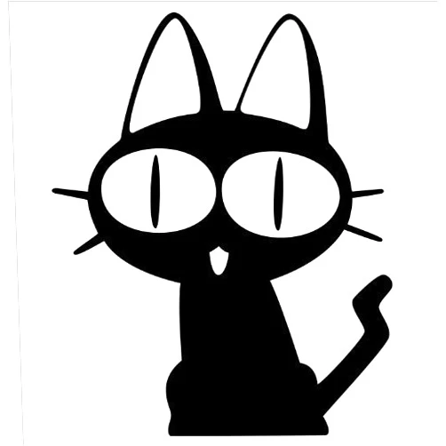 FAVFOUR INC TRIGUN ANIME KURONEKO SAMA Sitting BLACK CAT VINYL STICKERS SYMBOL 5.5