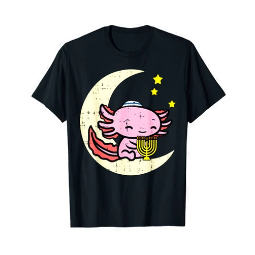 Hanukkah Shirts Jew Chanukah Men Women Kids Gifts Hanukkah Axolotl Chanukah Jewish Men Women Kids Boys Girls T-Shirt