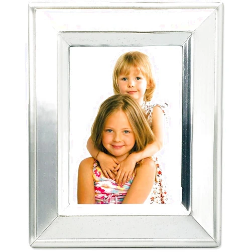 Lawrence Frames Brushed Silver Plated Metal Picture Frame, 2x3