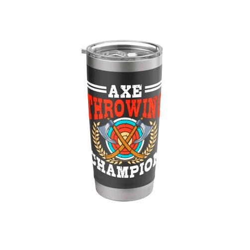 Cool Axe Throwing Sport Apparel Axe Throwing Champion Hatchet Thrower Target Stainless Steel Insulated Tumbler