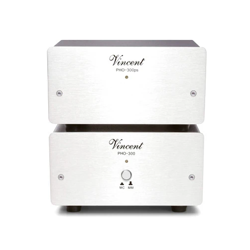 Vincent PHO 300 Phono Preamplifier MM/MC with Separate-Chassis Power Supply Silver