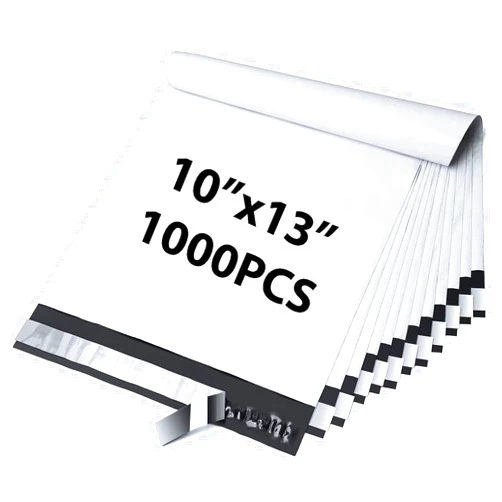 Elosh White Poly Mailers Shipping Envelopes, 10x13 inches, 2.5 Thickness, Waterproof, Self-Sealing, Multipurpose, Enhanced Durability (1000)