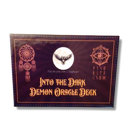 The Silver Owl Company The Silver Owl Into The Dark Demon Oracle Deck - Occult Tarot Cards with 72 Goetic Demons - Goetia Archetype Cards Ideal for Shadow Working, Divination & Guidance - 89 Full-Color Matte Cards