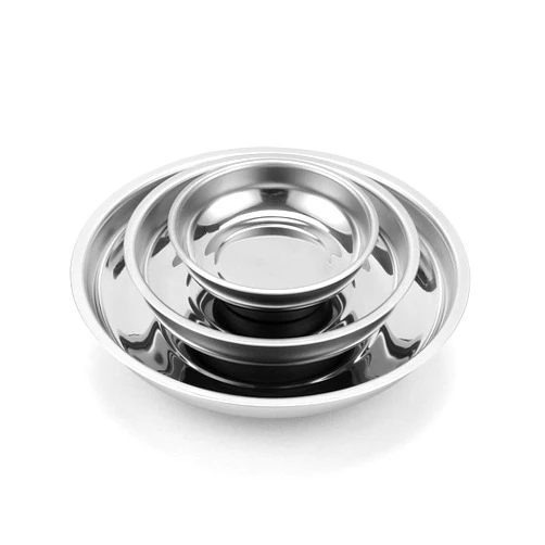 CASOMAN 3-Piece Round Magnetic Trays Set, 3