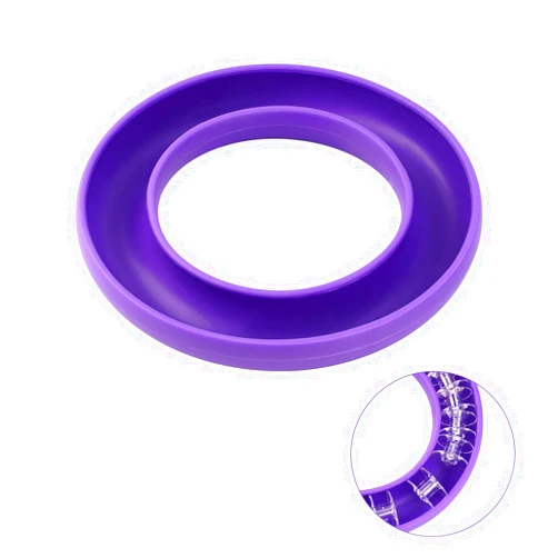 Bilkeru 1 Pcs Rubber Bobbin Holder, Round Sewing Bobbin Holder Supplies Organizer for Sewing Thread Machine Bobbins Case fit Metal, Plastic Sewing Machine Bobbins or Quilting Bobbins (Purple)