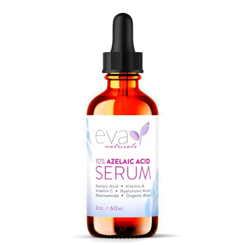 Eva Naturals Azelaic Acid 10% Facial Serum, 2 oz., Skin Brightening Hyaluronic Acid and Niacinamide, Redness Relief, Fade and Repair Dark Spots