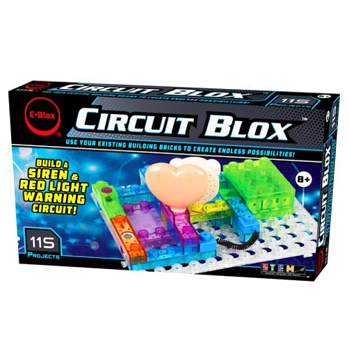 E-Blox Circuit Blox Builder - 115 Projects Circuit Board Building Blocks Toys Set for Kids Ages 8+