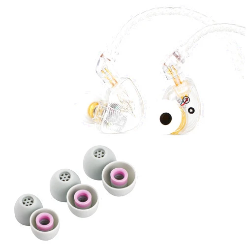 Linsoul TANGZU Wan’er S.G HiFi 10mm Dynamic Driver PET Diaphragm in-Ear Earphone(White) + Kiwi Ears Flex Earbud Tips