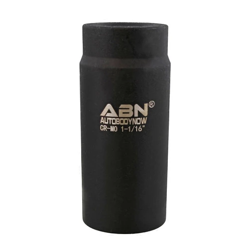 ABN 1/2 Inch Drive 1-1/16 Inch Socket - Deep Impact SAE Sockets 1-Pack, 6 Point CR-MO SAE Deep Socket Impact Sockets 1pk