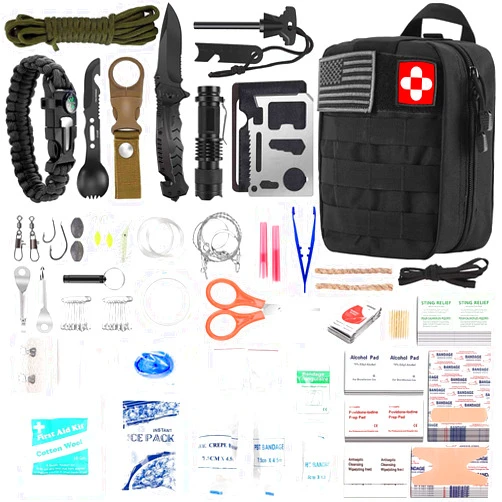 Verifygear 216 Pcs Survival First Aid Kits, Professional Survival Gear Equipment Tools First Aid Supplies kit for SOS Emergency Hiking Hunting Disaster Camping Adventures