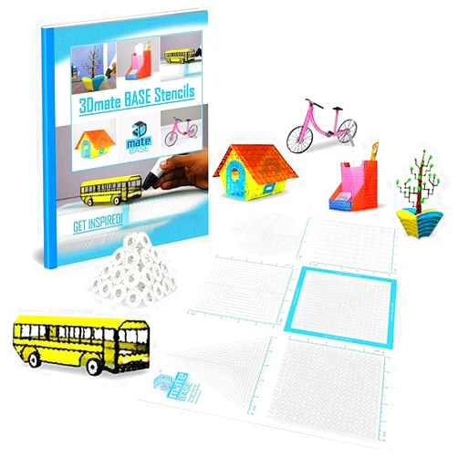 3Dmate Base 3D Pen Mat with Six Compatible Stencils Book
