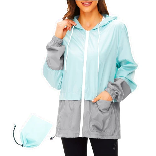 American Trends Women Rain Coats Lightweight Waterproof Outdoor Rain Jacket with Hood Packable Raincoats