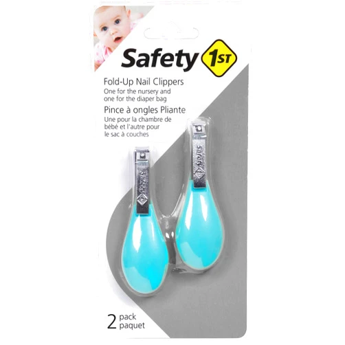 Safety 1st Fold-Up Nail Clipper, 2-Count - Colors May Vary
