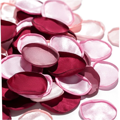 Coferset 600Pcs Silk Rose Petals for Wedding Flower Girl Basket, Flower Petals for Aisle Scatter Dinner Table Centerpieces Party Bridal Shower Romantic Night Decoration (Elegant Maroon)