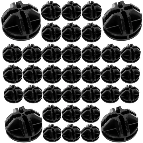Wvapzwr 40Pcs Wire Cube Connectors, Wire Grid Cube Organizer Connector Plastic Storage Cube Connectors for Modular Closet Storage Organizer and Wire Grid Cube Storage Shelving, Black