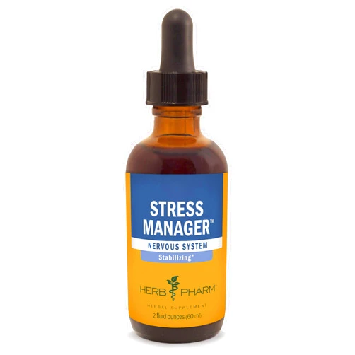 Herb Pharm Stress Manager Liquid Herbal Formula with Rhodiola and Holy Basil Liquid Extracts - 2 Ounce