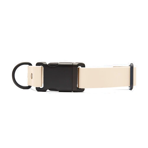 FABLE Signature Collar - Lightweight, Waterproof, & Durable Dog Collar - Coated Webbing Collar with Aluminum Buckle - Easy On/Off & Re-Sizing - Easy to Clean - Blush - Small