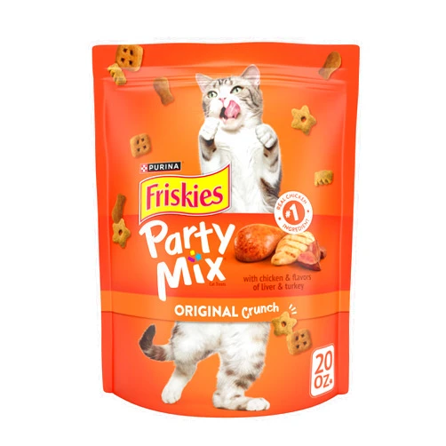 Purina Friskies Cat Treats, Party Mix Original Crunch - 20 oz. Pouch