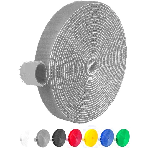 IFNOW Hook and Loop Tape 32FT Gray Reusable Fastening Tape Cable Ties Double-Sided Hook-and-Loop Cable Management Tape Strength and Durability 0.8''/Width