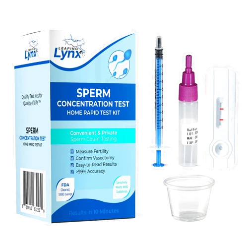 Leaping Lynx Sperm Test Kit for Men - Easy Male Fertility Test Results in Minutes, Normal or Low Sperm Count - Male Fertility Test | Convenient Accurate & Private Vasectomy Sperm Check Test Kit for Sperm Fertility
