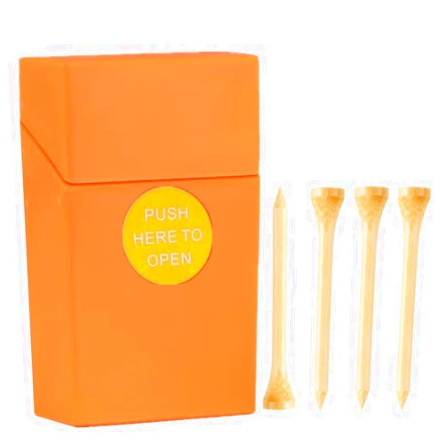 SHKIBY Premium Bamboo Golf-Tees | 18 Count, 2-3/4 or 3-1/4 Inch Wooden Tees | Pop-up Packaging and Cool Organization | Funny Golf Accessory for Golfers