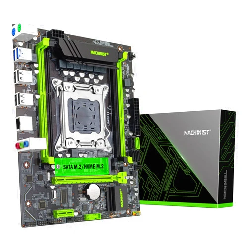 MACHINIST X79 Server Motherboard, Intel 3th Gen LGA 2011 Computer PC Motherboards (Micro ATX, PCIe 3.0, NVME/SATA M.2, 4 Channel DDR3, USB 3.0, SATA 6Gbps) for Intel Xeon E5 V1/V2, Core i7 Processor