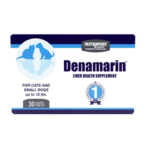 Denamarin Nutramax Denamarin Liver Health Supplement for Small Dogs and Cats - with S-Adenosylmethionine (Same) and Silybin, 30 Blister Pack Tablets