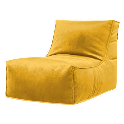 Gouchee Home Rock Velvet Soft Bean Bag Lounger High Back Comfort with Filling Mustard, X-Large