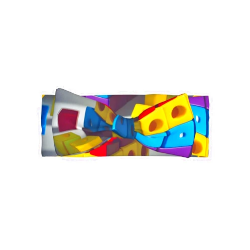MYGANN Colorful Building Blocks Baby Elastic Bow Hairband For Baby Welcome Party Family Photography New Parents Gift