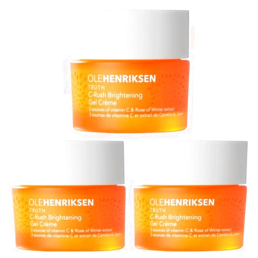 Ole Henriksen [SET OF 3] C-Rush Gel Creme Facial Moisturizer 15ml 0.5 fluid ounce Travel Size UNBOXED