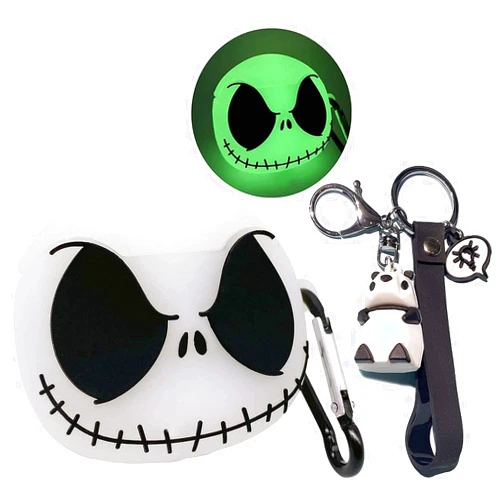 CCXNAS Compatible with AirPods 3 Case Cover, Luminous Skull case Compatible with Airpods 3rd Generation Cases (2021), Cute Funny Anime Case for Airpods 3