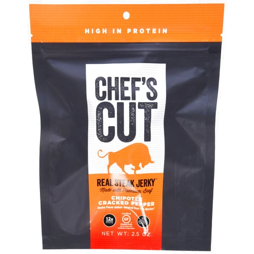 Chef's Cut Real Jerky Chef's Cut Real Steak Jerky Chipotle Cracked Pepper, 2.5 Ounce, 8 Count