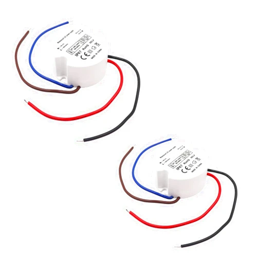 Makergroup 12V LED Power Supply Driver, IP67 Waterproof Constant Voltage Transformer, 120VAC to 12V DC Converter for LED Strip Lights Cabinet Lights and G4, MR11, MR16 Light Bulbs 15W 2-Pack