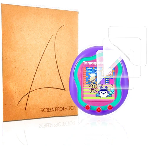 Jopgeey 3 Pack Screen Protector Compatible with Tamagotchi Uni, Full Coverage PET Clear Film, Includes Screen Protector Installation Kit Accessories (NOT for Other Models)