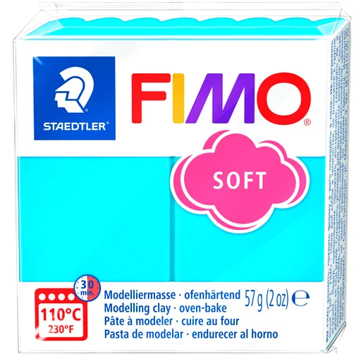 Fimo Staedtler FIMO Soft Modelling Clay 56g Green 1pcs – Compounds for Ceramics and Modelling (Modelling Clay, Green, 110°C, 30 min, 56 g, 55 mm)