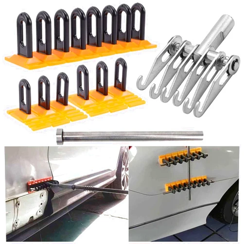 BxuxJar Paintless Dent Repair Tools Heavy Duty Paintless Dent Repair Kit with Yellow Glue Label and Strong Multi-Claw Retractor for Auto Body Repair