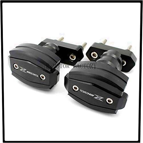 Hukcus Frames & Fittings New CNC Aluminium Motorcycle Frame Slider Fairing Guard Crash Pad Protector for Kawasaki Z800 2012-2015 13 14 Frame Sliders - (Color: Black)