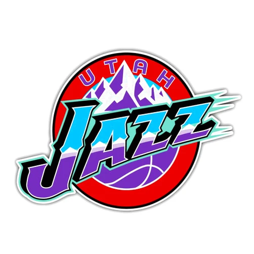 Vesena Utah City Jazzs Sport Basketball Logo Die-Cut Sticker Decal 14'' X 7''