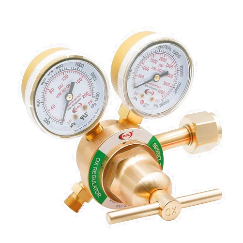 CDL Medium Duty Oxygen Regulator CGA540,Victor Compatible,Easy to Read Dual Scale,Forged Brass Body Bonnet,OEM Compatible Welding Gas Regulator,Large Tank Gauge,Outlet 0-200PSI,Inlet 0-4000PSI,LX65
