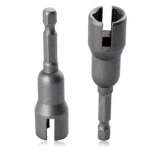SPEEDWOX 2PCS Power Wing Nut Driver Set 1/4 Inch Hex Shank Steel Drills Bits Wing Nuts Drill Bit Socket Wrenches Tools Slot Set For Panel Nuts C Hook Bolts Eye Screws Q-Hanger