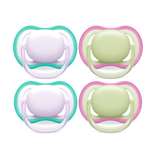 AVENT Philips Avent Ultra Air Pacifier - 4 x Light, Breathable Baby Pacifiers for Babies Aged 0-6 Months, BPA Free with Sterilizer Carry Case, SCF085/50