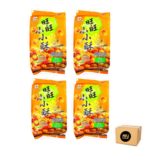 Generic Want Want Golden Rice Crackers Original Flavor (8 ct.) Pack of 4! Bundled with MPJ Freebies