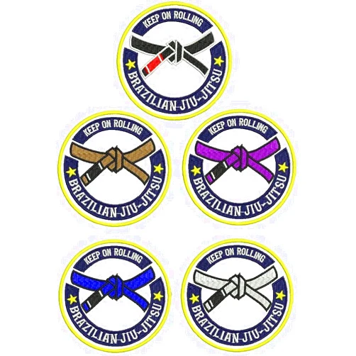 OSS Combat Sports Brazilian/BJJ Jui Jitsu Belt System Iron & Sew On Patch - for Bags, Gi, Clothes - All Grading Colours (Purple)