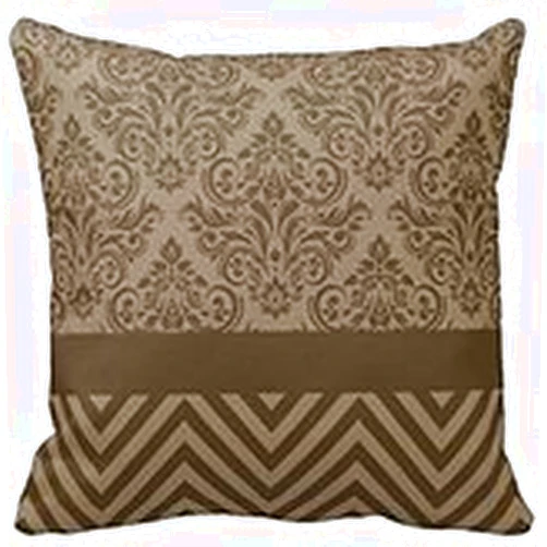 GooDone Home Decorative Damask Chevron - Taupe Brown Pillows Throw Pillow Cover Cushion Case 18